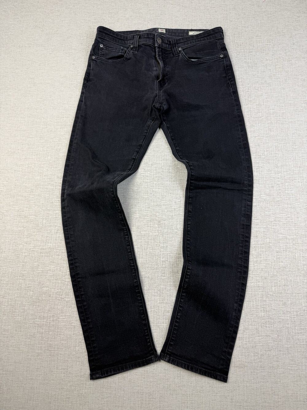 Agave Denim Rocker Jeans Men’s 32x32 Black Slim Straight Stretch